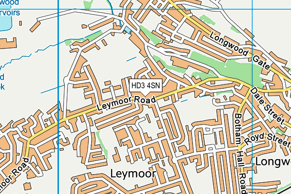 HD3 4SN map - OS VectorMap District (Ordnance Survey)