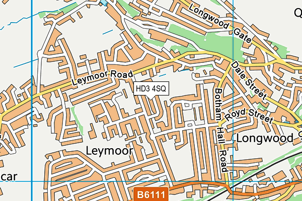 HD3 4SQ map - OS VectorMap District (Ordnance Survey)