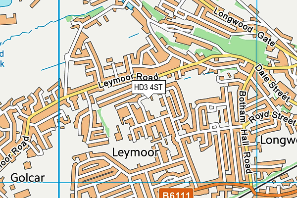 HD3 4ST map - OS VectorMap District (Ordnance Survey)