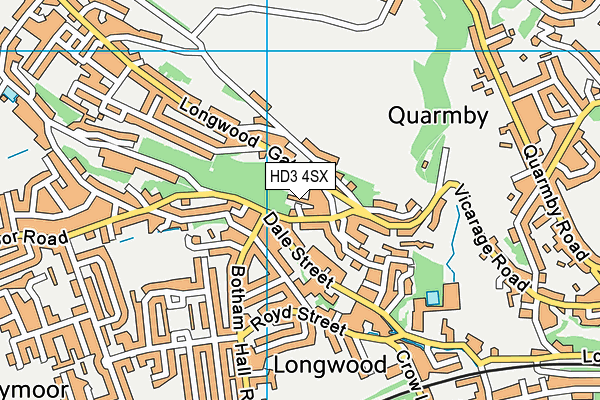 HD3 4SX map - OS VectorMap District (Ordnance Survey)