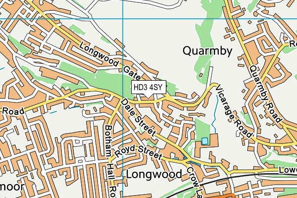 HD3 4SY map - OS VectorMap District (Ordnance Survey)