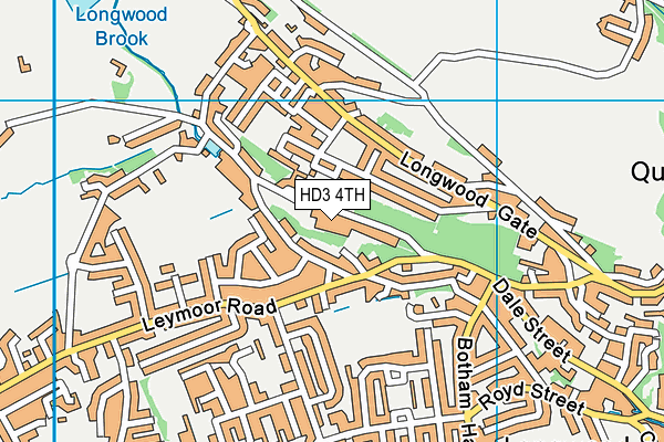 HD3 4TH map - OS VectorMap District (Ordnance Survey)