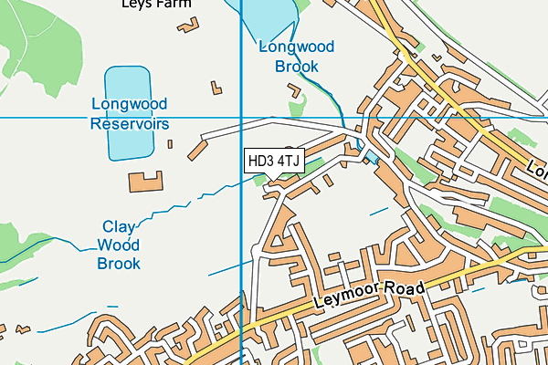 HD3 4TJ map - OS VectorMap District (Ordnance Survey)