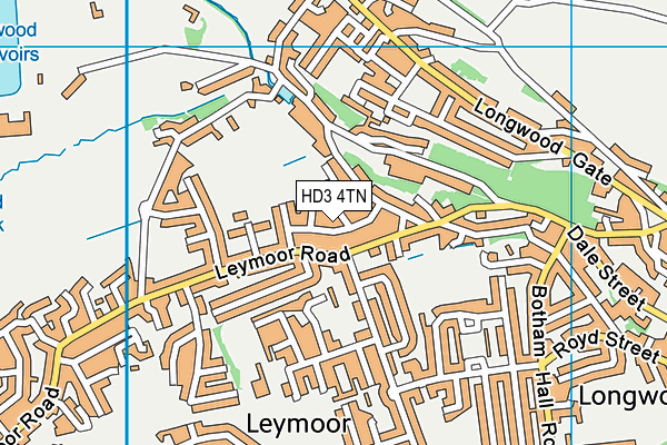 HD3 4TN map - OS VectorMap District (Ordnance Survey)