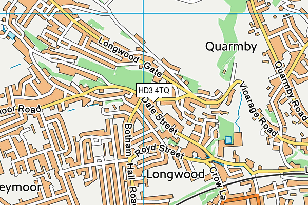 HD3 4TQ map - OS VectorMap District (Ordnance Survey)