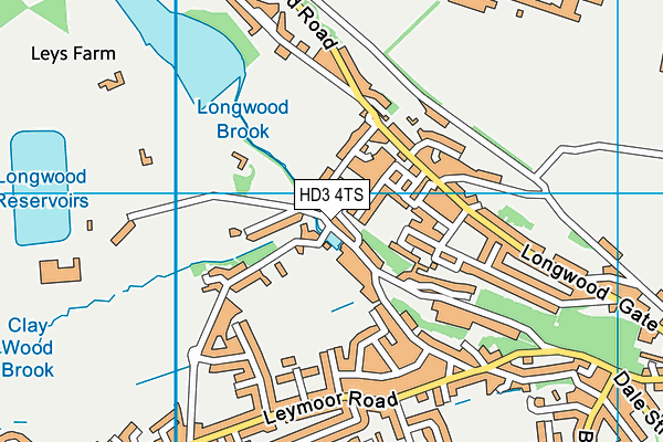 HD3 4TS map - OS VectorMap District (Ordnance Survey)