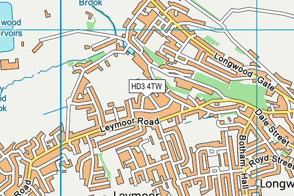 HD3 4TW map - OS VectorMap District (Ordnance Survey)