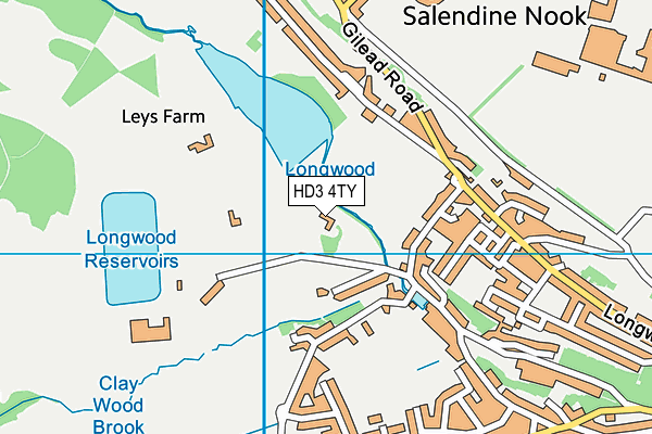 HD3 4TY map - OS VectorMap District (Ordnance Survey)