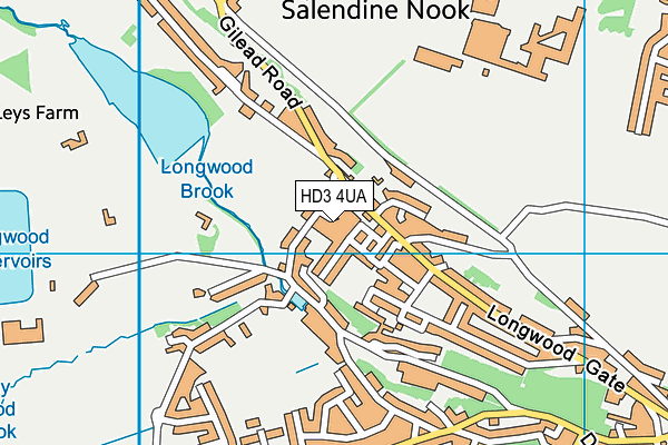 HD3 4UA map - OS VectorMap District (Ordnance Survey)