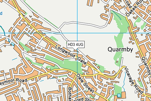 HD3 4UG map - OS VectorMap District (Ordnance Survey)