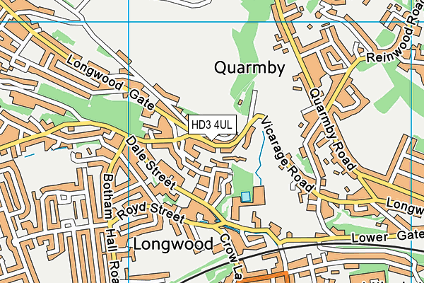 HD3 4UL map - OS VectorMap District (Ordnance Survey)