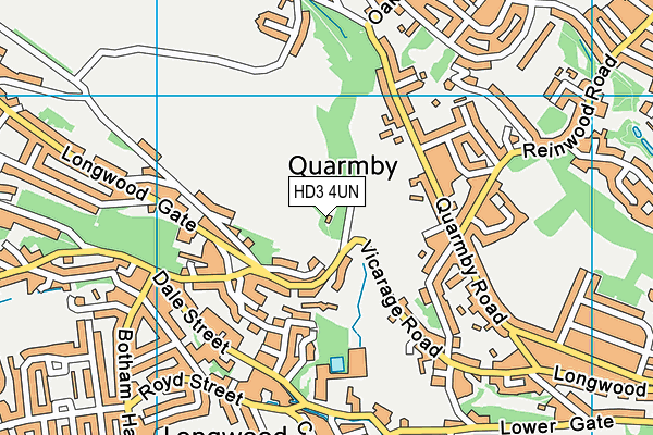 HD3 4UN map - OS VectorMap District (Ordnance Survey)