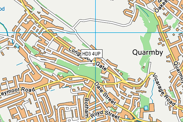 HD3 4UP map - OS VectorMap District (Ordnance Survey)