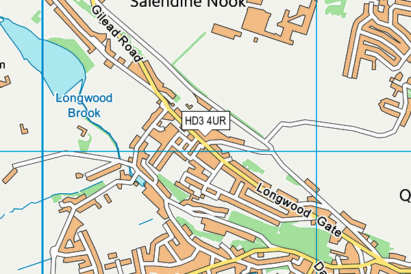 HD3 4UR map - OS VectorMap District (Ordnance Survey)