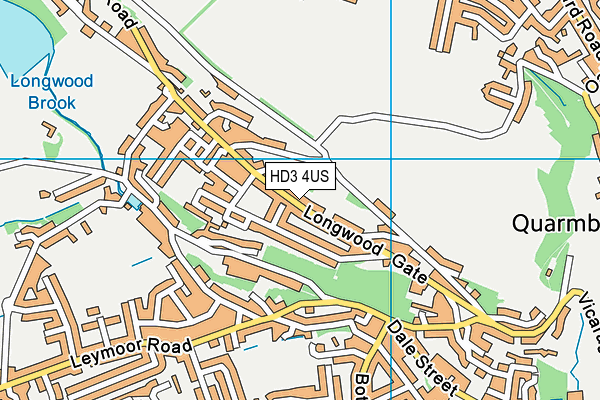 HD3 4US map - OS VectorMap District (Ordnance Survey)