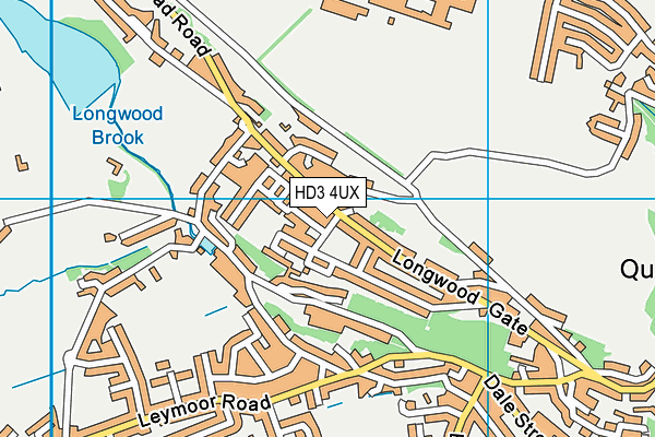 HD3 4UX map - OS VectorMap District (Ordnance Survey)