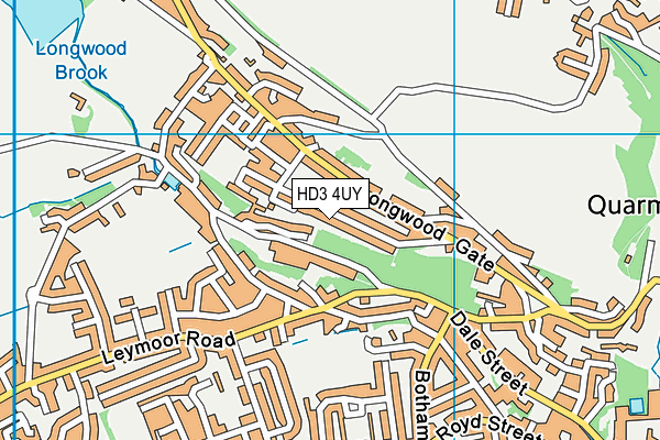 HD3 4UY map - OS VectorMap District (Ordnance Survey)