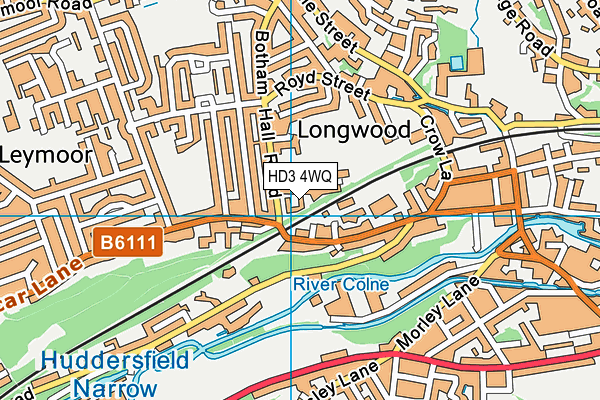 HD3 4WQ map - OS VectorMap District (Ordnance Survey)