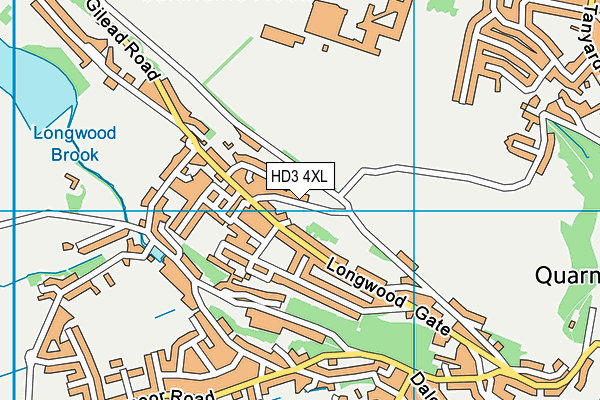 HD3 4XL map - OS VectorMap District (Ordnance Survey)