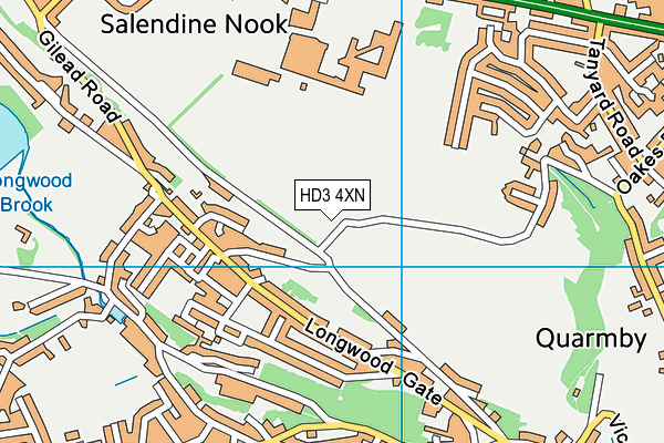 HD3 4XN map - OS VectorMap District (Ordnance Survey)