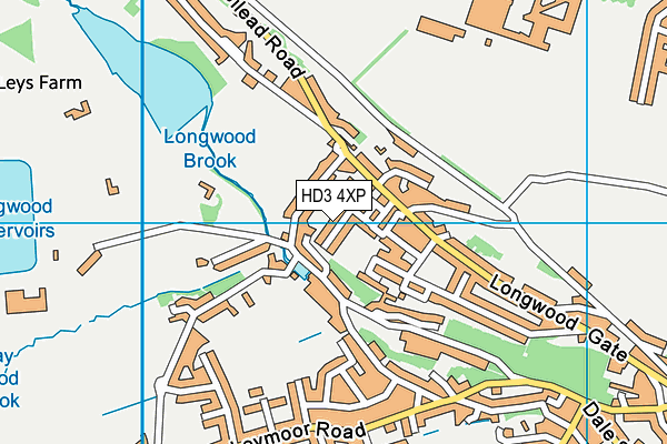 HD3 4XP map - OS VectorMap District (Ordnance Survey)