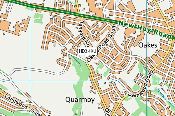 HD3 4XU map - OS VectorMap District (Ordnance Survey)