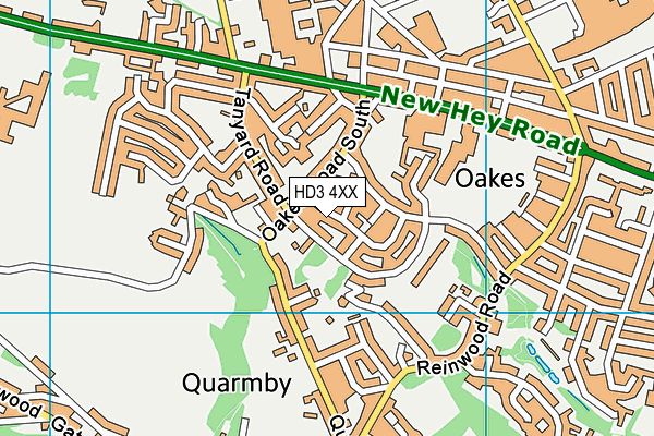 HD3 4XX map - OS VectorMap District (Ordnance Survey)