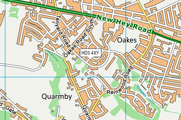 HD3 4XY map - OS VectorMap District (Ordnance Survey)
