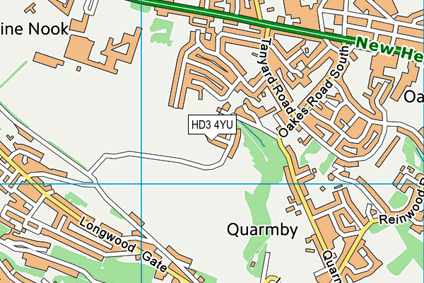 HD3 4YU map - OS VectorMap District (Ordnance Survey)