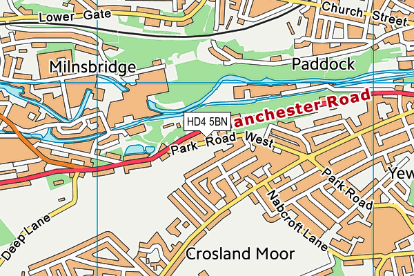 HD4 5BN map - OS VectorMap District (Ordnance Survey)