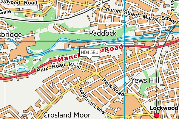 HD4 5BU map - OS VectorMap District (Ordnance Survey)