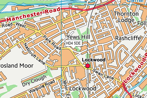 HD4 5DE map - OS VectorMap District (Ordnance Survey)