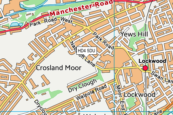 HD4 5DU map - OS VectorMap District (Ordnance Survey)