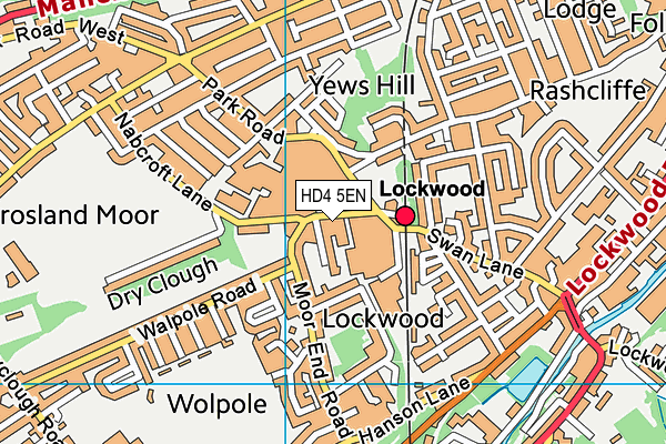 HD4 5EN map - OS VectorMap District (Ordnance Survey)