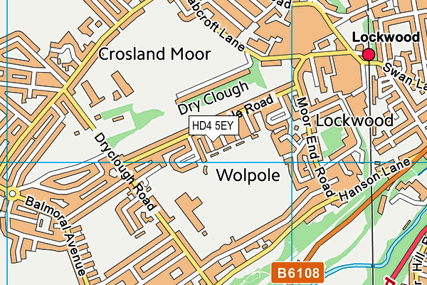 HD4 5EY map - OS VectorMap District (Ordnance Survey)