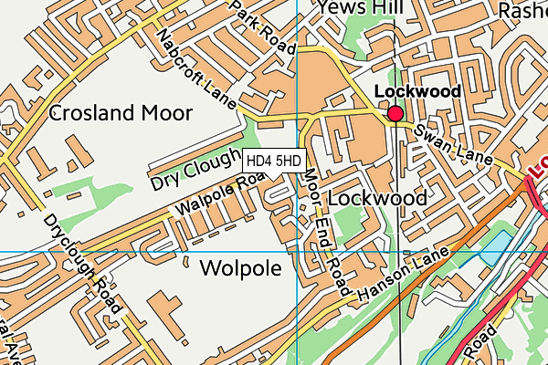 HD4 5HD map - OS VectorMap District (Ordnance Survey)