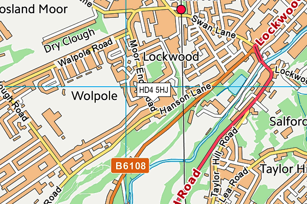 HD4 5HJ map - OS VectorMap District (Ordnance Survey)