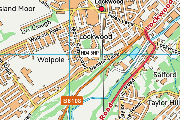 HD4 5HP map - OS VectorMap District (Ordnance Survey)