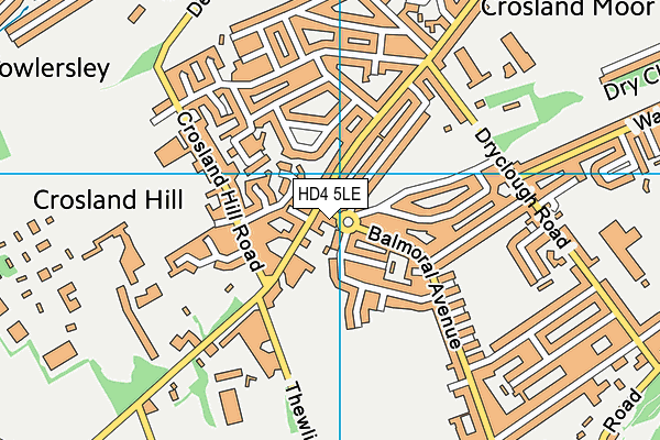 HD4 5LE map - OS VectorMap District (Ordnance Survey)