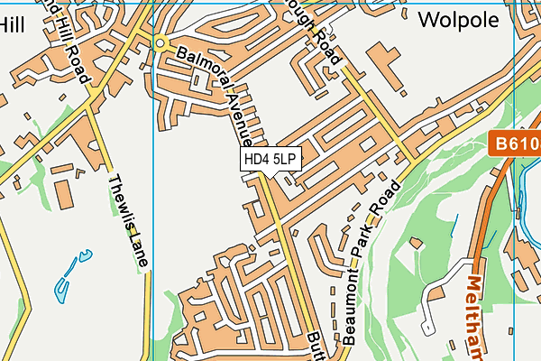 HD4 5LP map - OS VectorMap District (Ordnance Survey)