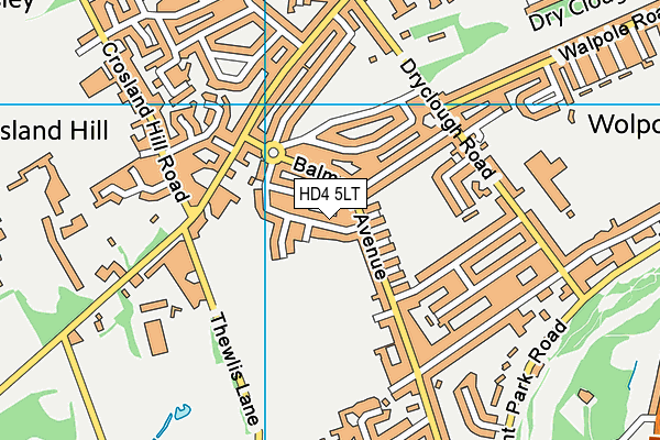 HD4 5LT map - OS VectorMap District (Ordnance Survey)