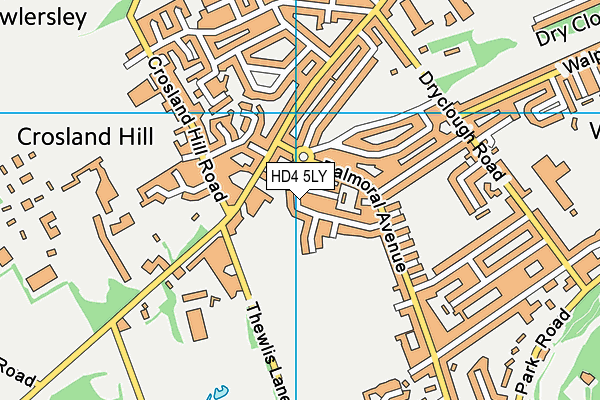 HD4 5LY map - OS VectorMap District (Ordnance Survey)