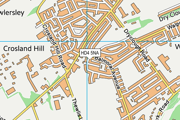 HD4 5NA map - OS VectorMap District (Ordnance Survey)