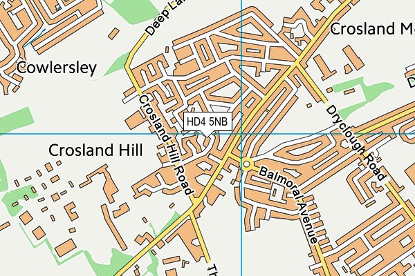HD4 5NB map - OS VectorMap District (Ordnance Survey)