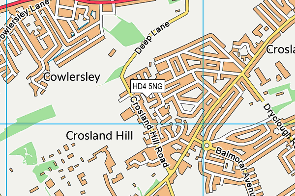 HD4 5NG map - OS VectorMap District (Ordnance Survey)