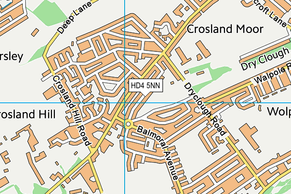 HD4 5NN map - OS VectorMap District (Ordnance Survey)