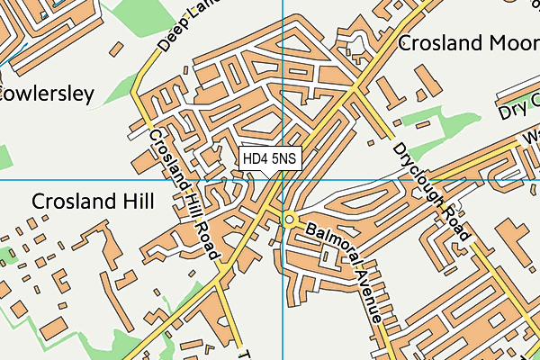 HD4 5NS map - OS VectorMap District (Ordnance Survey)