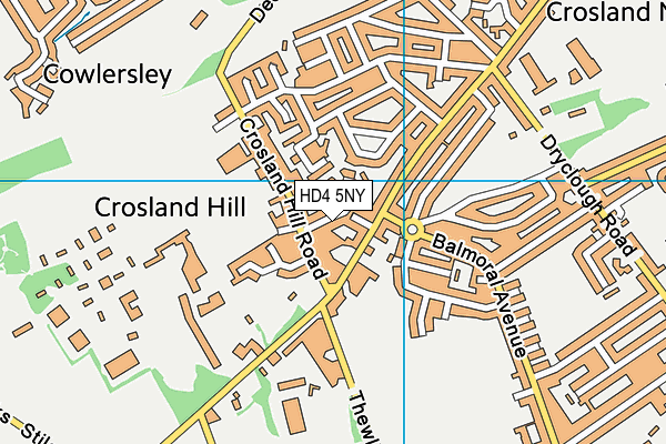 HD4 5NY map - OS VectorMap District (Ordnance Survey)