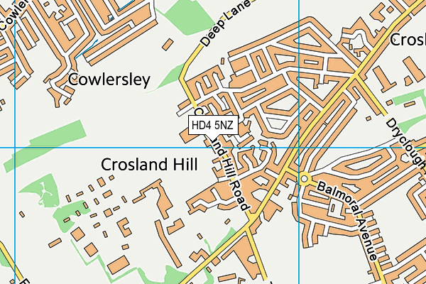 HD4 5NZ map - OS VectorMap District (Ordnance Survey)