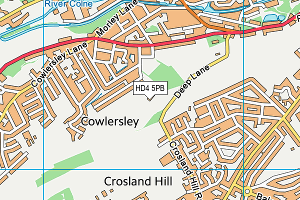 HD4 5PB map - OS VectorMap District (Ordnance Survey)